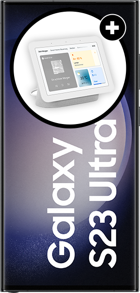 Samsung Galaxy S23 Ultra 256GB Phantom Black + Google Nest Hub (2. Generation) Kreide