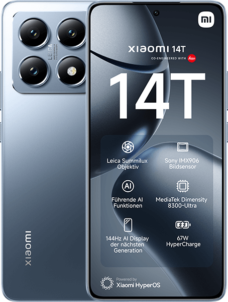 Xiaomi 14T Titan Blue + Xiaomi Redmi Buds 6 Active Black