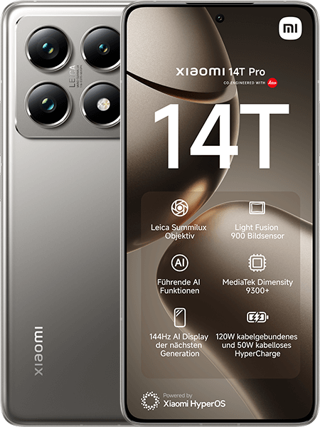 Xiaomi 14T Pro Titan Gray + Xiaomi Redmi Buds 6 Active Black