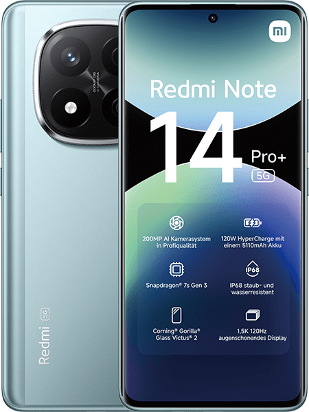 Xiaomi Redmi Note 14 Pro+ 5G Frost Blue + Xiaomi Redmi Buds 6 Active Black
